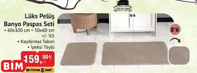 LÜKS PELÜŞ BANYO PASPAS SETİ LÜKS PELÜŞ BANYO PASPAS SETİ